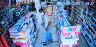 Furta em drogaria de Itabirito e é flagrado pelas câmeras de segurança