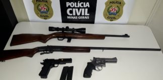 Itabirito: PC detém suspeito de mentir sobre furto de armas; ele ainda responde por ameaçar mulher