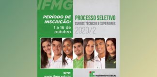 Inscrições para vestibular do IFMG vão até 16/10; vagas para Itabirito ainda não estão abertas