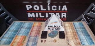 Antônio Pereira, Ouro Preto: PM prende suspeito de tráfico e apreende com ele quase R$ 5,5 mil
