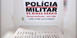 Itabirito: PM apreende 165 pedras de crack e 84 buchas de maconha no PA