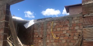 Itabirito: Laje desaba em construção no Santa Rita e deixa 1 ferido