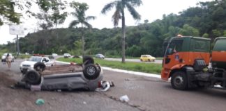 Itabirito: Carro capota e mata 1 na BR-356; 2º acidente fatal em menos de 15h no município