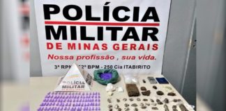 Itabirito: PM apreende 115 pinos de cocaína, 43 buchas e 1 barra de maconha no Padre Adelmo