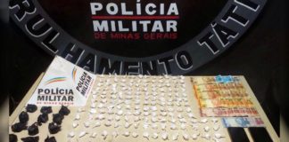 Itabirito: PM prende suspeito de tráfico e apreende 170 papelotes de cocaína no bairro Santa Efigênia