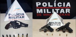 Mariana: PM apreende revólver com jovem de 19 anos, e 2 pistolas com menor de 16