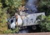 Santa Rita de Ouro Preto: Caminhão cai de ponte e mata passageiro