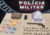 Jovem com drogas, R$ 1.095 e armado com garrucha é preso no Padre Adelmo, em Itabirito