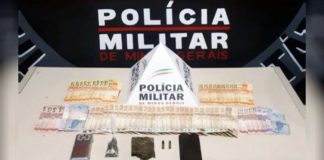 Itabirito: Jovem suspeito de tráfico é preso com maconha e R$ 1.900, em São Gonçalo do Bação