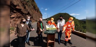 Ouro Preto: Curva do Vento recebe placas pela valorização da vida e prevenção ao suicídio