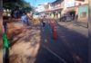 Galeria pluvial que se rompeu é recuperada no bairro Praia, em Itabirito