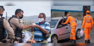 Covid: PM, Corpo de Bombeiros e Sistema Prisional distribuem em Ouro Preto máscaras feitas nas prisões