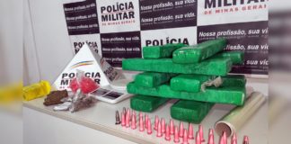 PM prende 3 suspeitos e apreende fios de cobre e 9 barras de maconha em Mariana