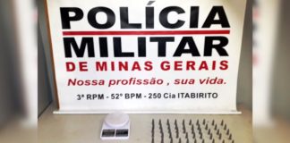 Itabirito: 65 pinos com cocaína e 10 pedras de crack são encontrados em pasto no Padre Adelmo