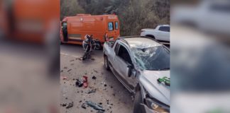 Itabirito: Acidente entre moto e carro mata motociclista na BR-356; fotos