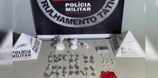 Vila Gonçalo, Itabirito: 700g mais 44 pinos de cocaína e 15 pedras de crack apreendidos; 2 presos