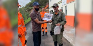 Itabirito: pescador homenageado pela Brigada por ajudar em resgate de ilhados durante enchente