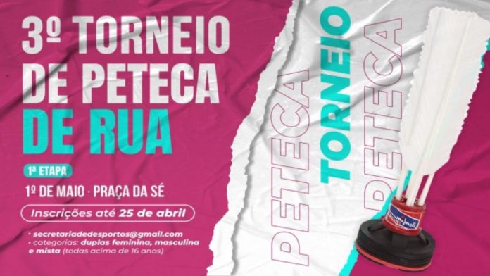 Torneio de peteca será realizado em Mariana no dia 1ª de maio. Imagem: Prefeitura