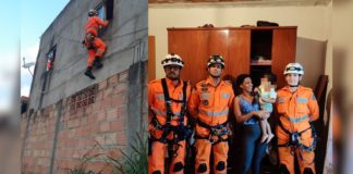 Grande BH: bombeiros salvam criança de 2 anos presa em quarto e com cabeça de fora da janela