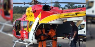 Itabirito: jovem de 22 anos é levado de helicóptero para o João XXIII após tiro na cabeça