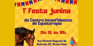 Itabirito: 1ª Festa Junina do Centro de Equoterapia será neste domingo (19); renda será para a ADI