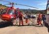 Itabirito: homem de 68 anos cai de 6 metros de altura e é levado de helicóptero para o João XXIII
