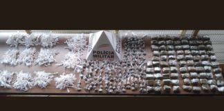 PM apreende em Itabirito quase 1.200 pedras de crack além de expressiva quantidade de maconha