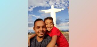 Itabirito: pai que teve casa incendiada no bairro Santo Antônio pede ajuda para reconstruir vida Juliano e seu filho Samuel. Foto - Arquivo familiar