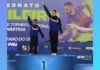 16 jovens atletas de Itabirito dão show em Torneio Nacional de Ginástica Acrobática em SP; saiba nomes Lívia e Enzo - 1º lugar nas duplas mistas (iniciante 2). Foto - Prefeitura de Itabirito