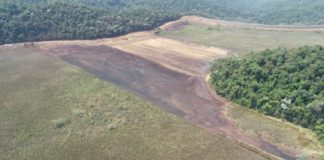 Vale elimina mais 3 barragens a montante em Minas Gerais Obras no Dique Auxiliar da B5, na Mina Águas Claras, em Nova Lima (MG), foram executadas por equipamentos operados remotamente. Foto - Vale