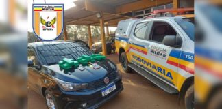 BR-356, perto do Alphaville: 3 homens são presos, em carro roubado, com 62 barras de maconha