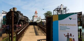 Parquinho da estação do Trem da Vale em Mariana é reaberto Praça Lúdico-Musical foi reformada e reaberta para a comunidade de Mariana e para turistas. Foto - João Bosco
