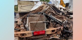 Condutor de carreta, que seguia para Conselheiro Lafaiete, morre após acidente com caminhão Batida entre carreta e caminhão matou motorista em Patos de Minas. Foto - Polícia Rodoviária Federal