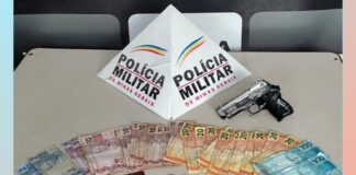 Ação rápida: PM prende, dentro de táxi em Mariana, suspeito de roubar loja de tintas de Ouro Preto Materiais apreendidos em Mariana. Foto - PMMG