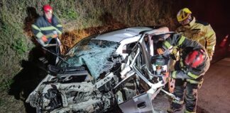 Morre a 7ª vítima do trágico acidente envolvendo 4 carros na BR-356 em Ouro Preto Um dos carros envolvidos na tragédia. Foto - CBMMG