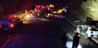 Saiba nomes e idades dos mortos no acidente da BR-356 em Ouro Preto Acidente envolveu quatro carros. Foto - Corpo de Bombeiros Militar