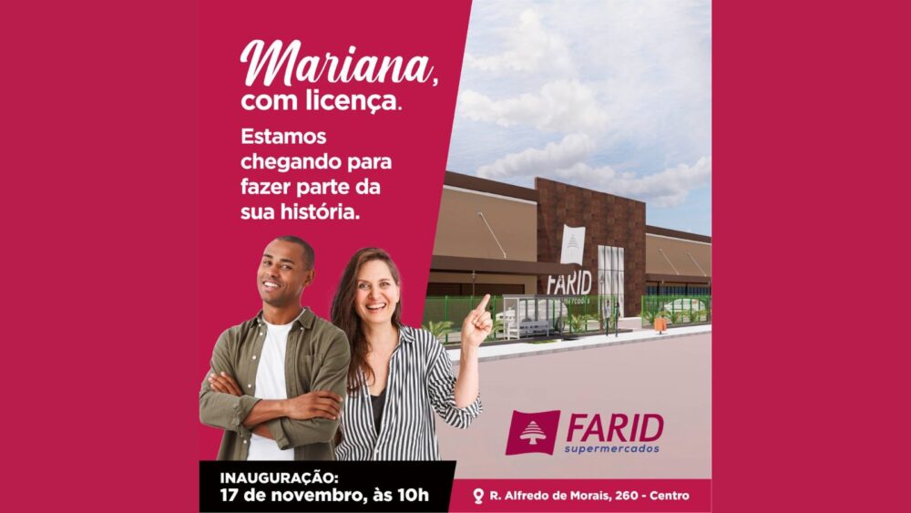 Inauguração Supermercados Farid, em Mariana. Foto - Divulgação