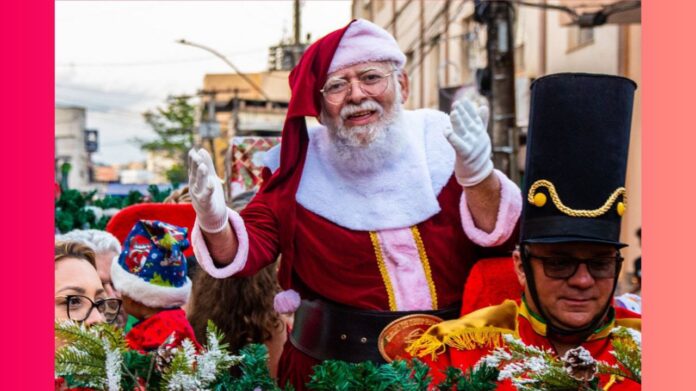 Papai Noel em Itabirito. Foto - Prefeitura