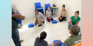 Itabirito: Brigada Municipal ensina primeiros socorros a servidores do Controle Animal Curso para servidores do Controle Animal de Itabirito. Foto - Prefeitura - Divulgação