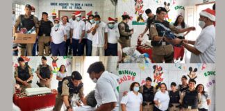 Mariana: policiais militares adotam cartinhas de Natal de 61 alunos especiais e entregam presentes Momentos de emoção marcaram a entrega dos presentes de Natal. Fotos - 52º Batalhão da PMMG