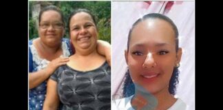 Desabamento de encosta no Vale do Aço: corpo de uma jovem é encontrado dentro de casa atingida Marli, Aparecida e Bruna: as três vítimas encontradas mortas. Foto - Reprodução - Diário do Aço