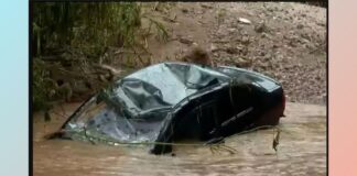 Minas Gerais registra 4 mortes por causa das chuvas Vespasiano: Carro é arrastado por enxurrada e corpo de adolescente é encontrado — Foto: Reprodução/TV Globo