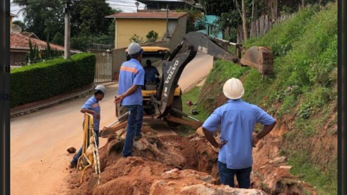 Obra do Saae no Meu Sítio. Foto - Divulgação