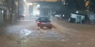 Já são 8 mortes por causa das chuvas em MG e 91 municípios em situação de emergência Manhuaçu registra alagamentos e enxurrada. Foto - Redes sociais