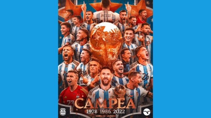 Argentina: 3 vitórias em Copas do Mundo. Imagem - Reprodução