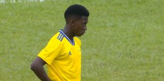 Jhosefer, de Mariana, faz gol em nova goleada do Cruzeiro na Copinha Jhosefer demonstrou concentração em batida pelo Cruzeiro - Foto: Reprodução