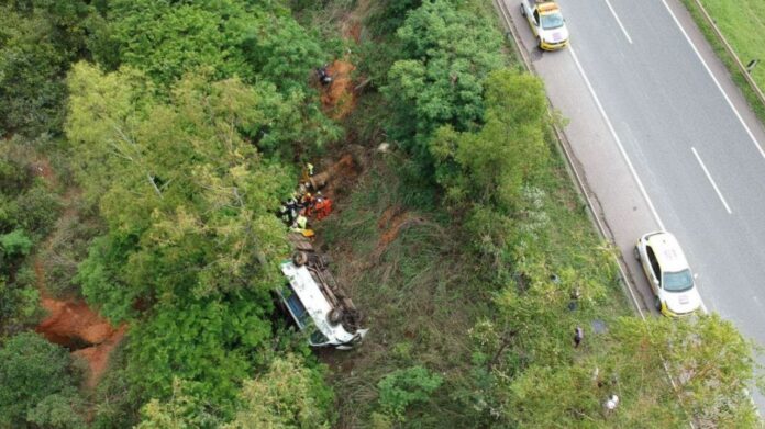 Acidente na BR-040 deixa três mortos. Foto - CBMMG