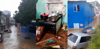 Chuva em Mariana: casas alagadas e carros quase que totalmente submersos; veja vídeo Chuva em Mariana: casas alagadas e carros quase que totalmente submersos; veja vídeo