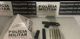 Mariana: PM prende 3 homens por porte ilegal de pistola com mira a laser e 30 munições Mariana: PM prende 3 homens por porte ilegal de pistola com mira a laser e 30 munições