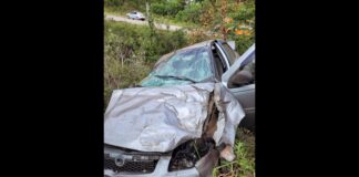 Itabirito, BR-356: carro capota e condutora tem suspeita de traumatismo cranioencefálico moderado Itabirito, BR-356: carro capota e condutora tem suspeita de traumatismo cranioencefálico moderado